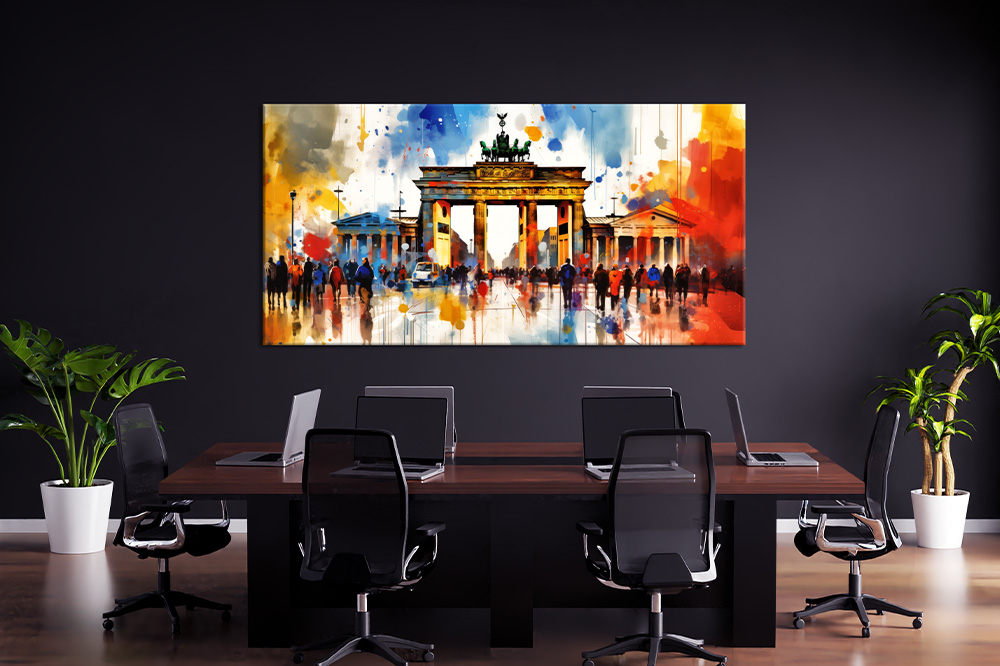 Moderne Wandbilder für Firmen, Kunstdrucke digitaler Gemälde für Ihr Büro, Ihre Praxis oder Kanzlei, fertig zum Aufhängen.