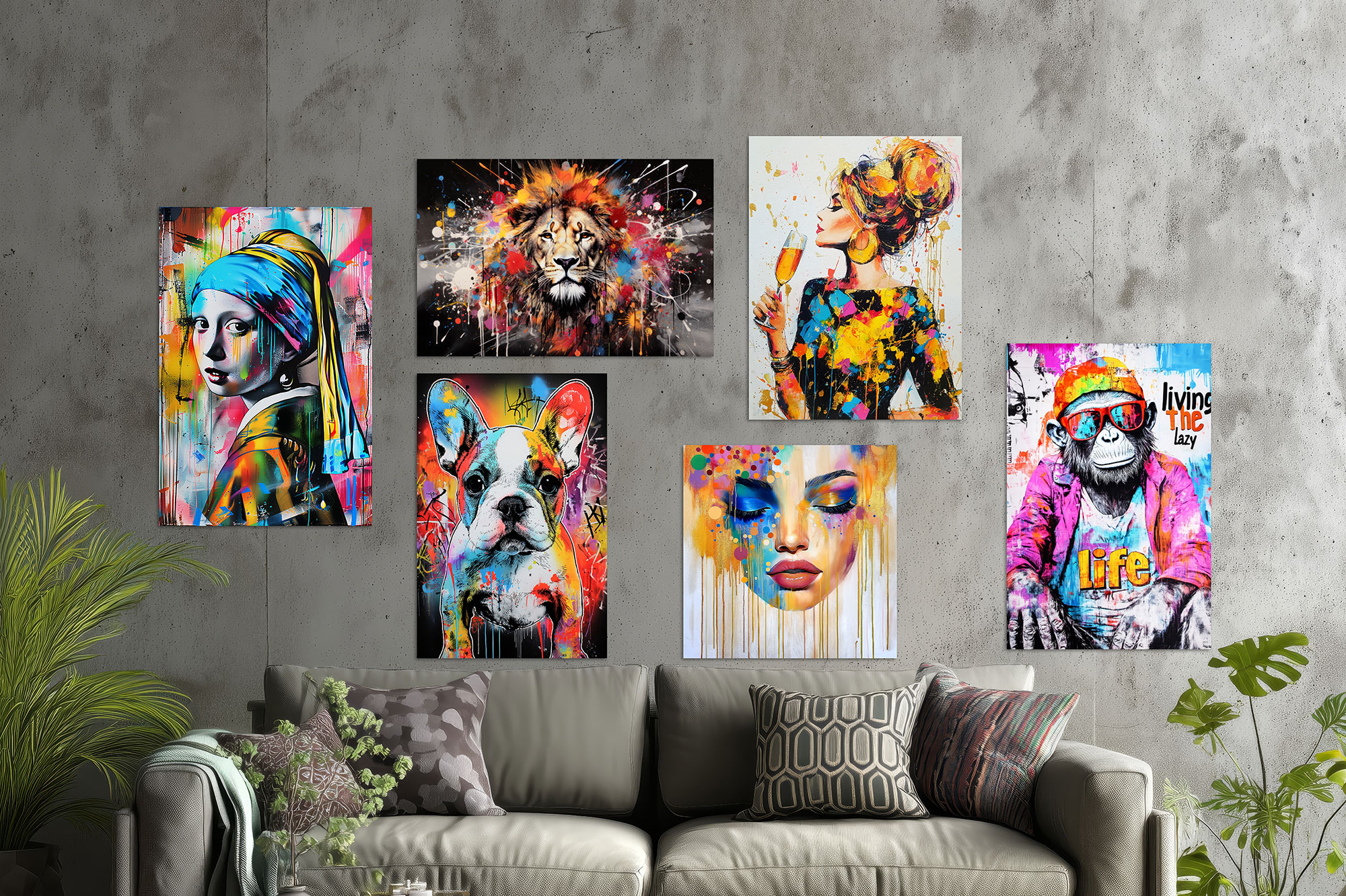 Pop Art Gemälde als Wandbilder auf Leinwand, Acrylglas oder Alu-Dibond – moderne Poster & Akustikbilder, hochwertige Kunstdrucke für dein Zuhause