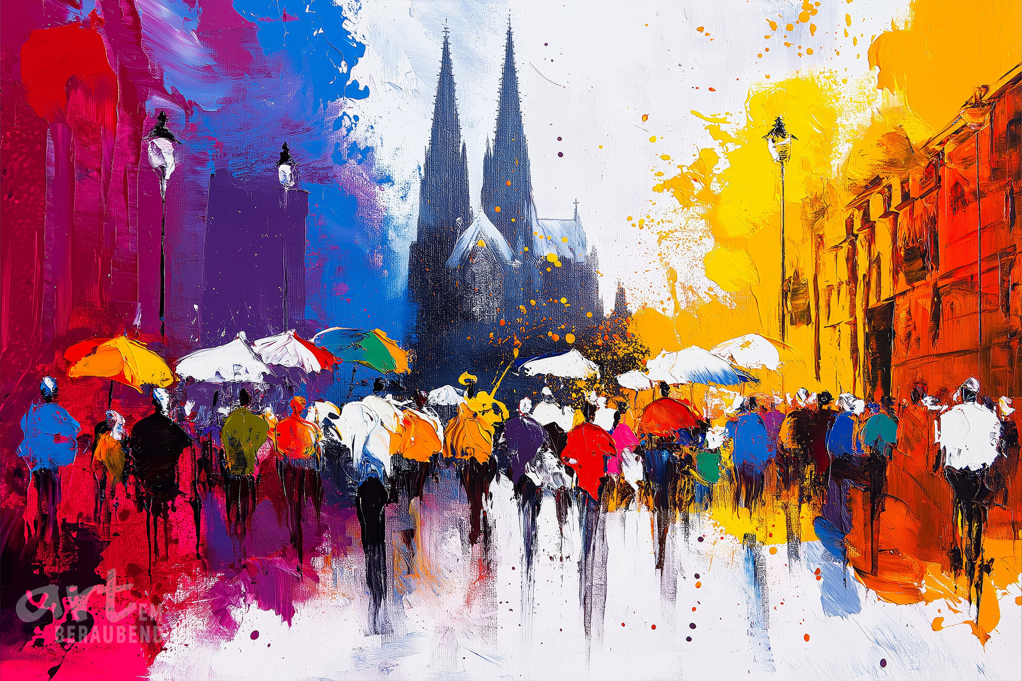 Gemälde von Stadtmotiven als Kunstdrucke auf Leinwand, Acrylglas oder Alu-Dibond, hochwertige Wandbilder für dein Zuhause