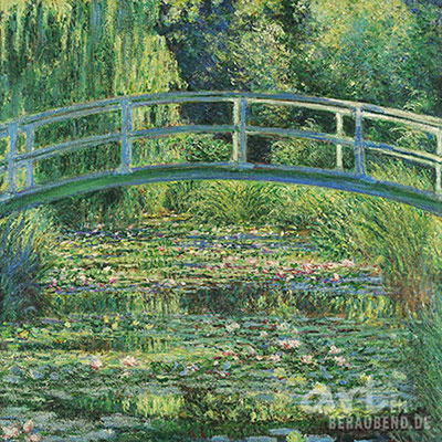 Claude Monet - Japanische Brücke im Garten von Giverny - Alte Meister als Kunstdruck auf Leinwand, Acrylglas, Alu-Dibond oder als Poster