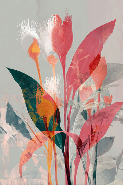 Pastellgarten Gemälde Kunstdruck auf Leinwand, Acrylglas oder als Poster