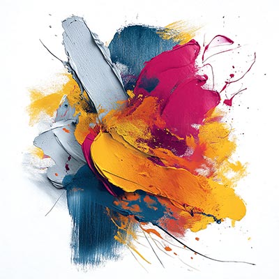 Abstraktes Gemälde als Kunstdruck auf Leinwand, Acrylglas oder als Poster