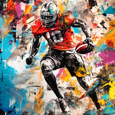 American Football - modernes Wandbild als Kunstdruck auf Leinwand, Acrylglas, Alu-Dibond oder als Poster