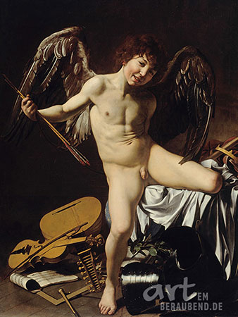 Caravaggio - Armor als Sieger - Alte Meister als Kunstdruck auf Leinwand, Acrylglas, Alu-Dibond oder als Poster