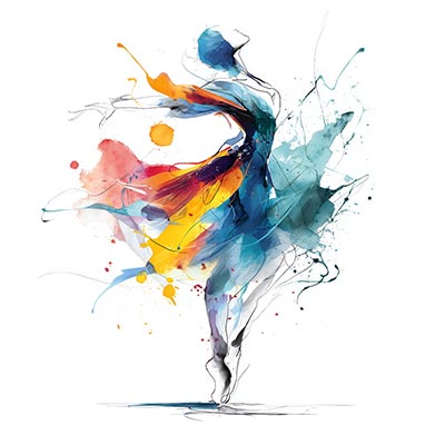 Balletttänzerin Gemälde Kunstdruck auf Leinwand, Acrylglas oder als Poster