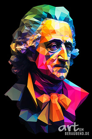 Goethe - modernes digitales Gemälde Wandbild auf Leinwand oder Acrylglas