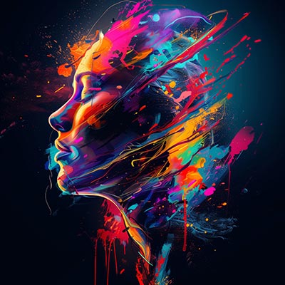 Creative Mind - modernes Pop Art Gemälde als Kunstdruck auf Leinwand, Acrylglas, Alu-Dibond oder als Poster