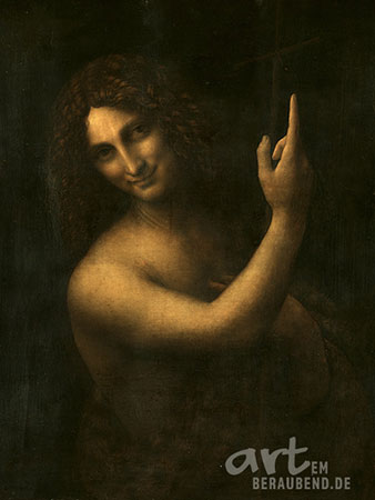 Leonardo Da Vinci - Johannes der Täufer - Alte Meister als Kunstdruck auf Leinwand, Acrylglas, Alu-Dibond oder als Poster