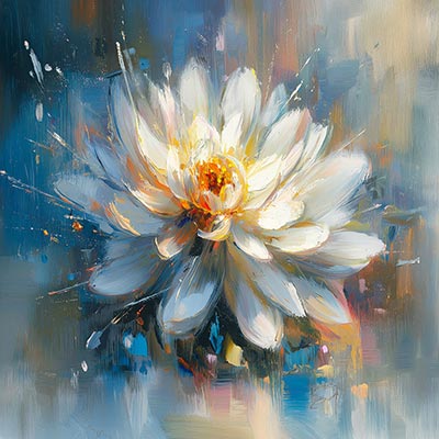 Dahliengemälde Martimer Kunstdruck auf Leinwand, Acrylglas oder als Poster