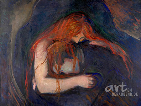 Edvard Munch - Vampir - Alte Meister als Kunstdruck auf Leinwand, Acrylglas, Alu-Dibond oder als Poster
