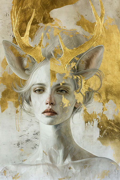 Fabelwesen Gemälde Kunstdruck auf Leinwand, Acrylglas oder als Poster