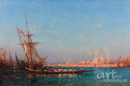 Felix Ziem - Ansicht von Konstantinopel - Alte Meister als Kunstdruck auf Leinwand, Acrylglas, Alu-Dibond oder als Poster