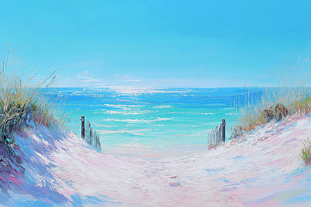 Glitzerndes Meer Gemälde Kunstdruck auf Leinwand, Acrylglas oder als Poster