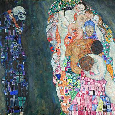 Gustav Klimt - Tod und Leben - Alte Meister als Kunstdruck auf Leinwand, Acrylglas, Alu-Dibond oder als Poster
