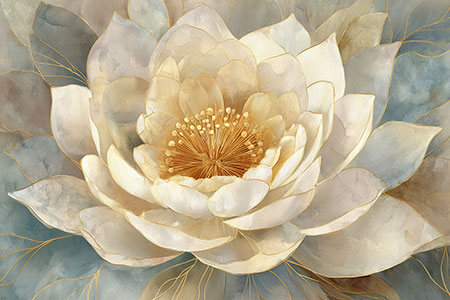 Lotusblüte Kunstdruck auf Leinwand, Acrylglas oder als Poster