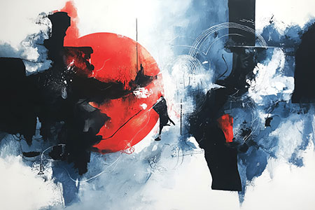 Abstraktes Gemälde Gemälde Kunstdruck auf Leinwand, Acrylglas oder als Poster