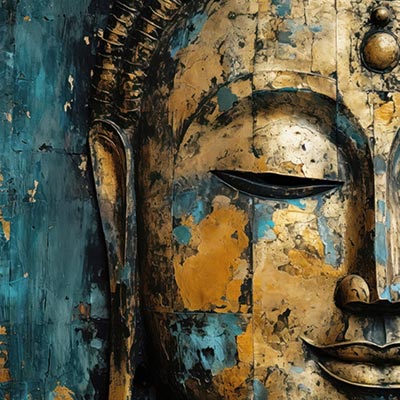 Buddha - modernes Wandbild als Kunstdruck auf Leinwand, Acrylglas, Alu-Dibond oder als Poster