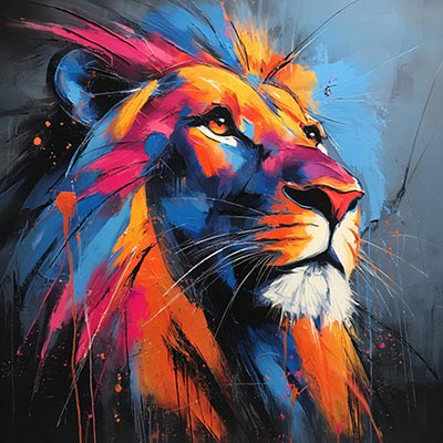 König der Farben Gemälde Kunstdruck auf Leinwand, Acrylglas oder als Poster