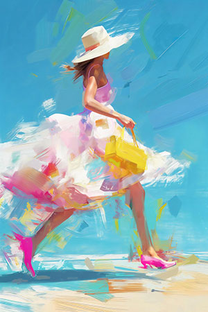 Schottisches Hochlandrind im Porträt - fotorealistisches Bild auf Leinwand, Acrylglas, Alu-Dibond oder als Poster