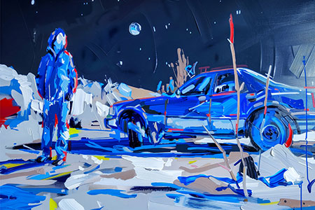 Mond Safari Bild auf Leinwand, Acrylglas oder als Poster