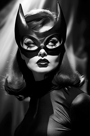 Mysteriöse Frau - modernes digitales Bild im Stil einer klassischen Fotografie,auf Leinwand, Acrylglas, Alu-Dibond oder als Poster