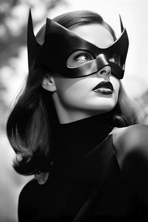 Mysteriöse Frau - modernes Bild im Stil einer klassischen Fotografie auf Leinwand, Acrylglas, Alu-Dibond oder als Poster