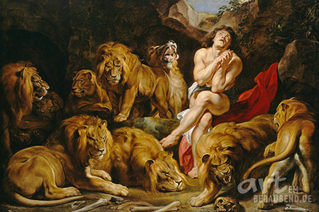 Peter Paul Rubens - Daniel in der Löwengrube - Alte Meister als Kunstdruck auf Leinwand, Acrylglas, Alu-Dibond oder als Poster