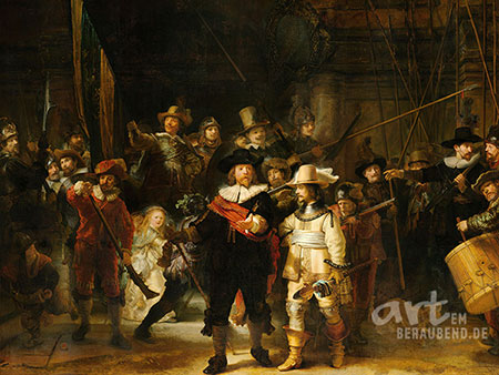 Rembrandt - Die Nachtwache - Alte Meister als Kunstdruck auf Leinwand, Acrylglas, Alu-Dibond oder als Poster