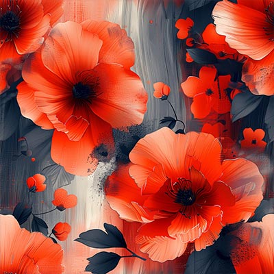 Roter Mohn - London Impression im Stil einer kreativen Fotografie auf Leinwand, Acrylglas, Alu-Dibond oder als Poster