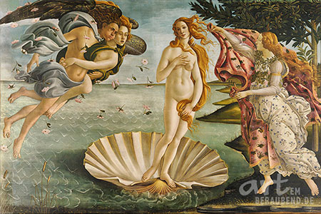 Sandro Botticelli - Die Geburt der Venus - Alte Meister als Kunstdruck auf Leinwand, Acrylglas, Alu-Dibond oder als Poster