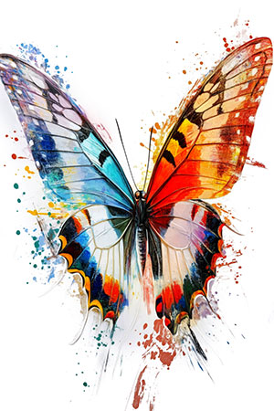 Schmetterling - London Impression im Stil einer kreativen Fotografie auf Leinwand, Acrylglas, Alu-Dibond oder als Poster