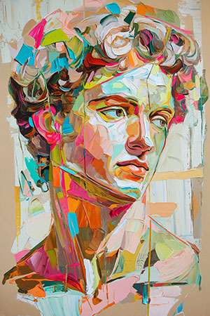 Skulptur - London Impression im Stil einer kreativen Fotografie auf Leinwand, Acrylglas, Alu-Dibond oder als Poster