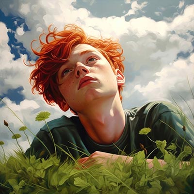 Tagträumer - modernes Wandbild im Stil eines Gemäldes als Kunstdruck auf Leinwand, Acrylglas, Alu-Dibond oder als Poster