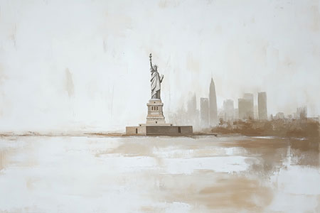 Traum von New York - Modernes Gemälde als Kunstdruck auf Leinwand, Acrylglas, Alu-Dibond oder als Poster