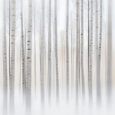 Verträumter Wald - Wandbild im Stil eines Gemäldes auf Leinwand, Acrylglas, Alu-Dibond oder als Poster