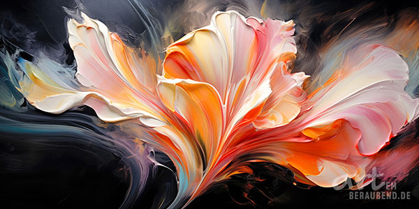 Tulpenblüte - modernes digitales Blumengemälde Wandbild auf Leinwand oder Acrylglas