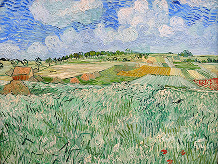 Vincent Van Gogh - Ebene bei Auvers - Alte Meister als Kunstdruck auf Leinwand, Acrylglas, Alu-Dibond oder als Poster