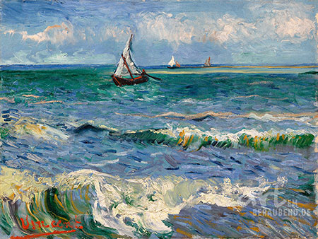 Vincent Van Gogh - Seenlandschaft in der Nähe von Les Saintes-Maries-de-la-Mer - Alte Meister als Kunstdruck auf Leinwand, Acrylglas, Alu-Dibond oder als Poster