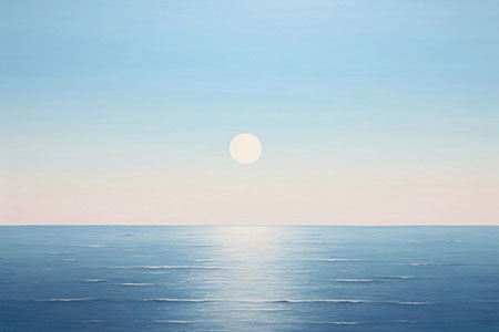 Weites Meer - modernes Wandbild im Stil eines Gemäldes als Kunstdruck auf Leinwand, Acrylglas, Alu-Dibond oder als Poster