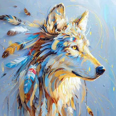 Wolfsgeist Bild auf Leinwand, Acrylglas oder als Poster