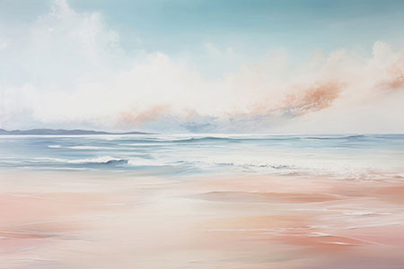 Traum vom Meer - modernes Wandbild im Stil eines Gemäldes als Kunstdruck auf Leinwand, Acrylglas, Alu-Dibond oder als Poster